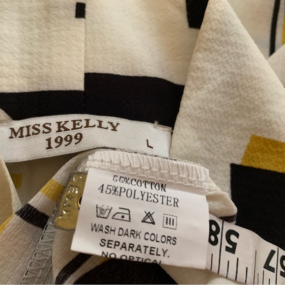 Tie neck long sleeve blouse size L - Picture 7 of 12